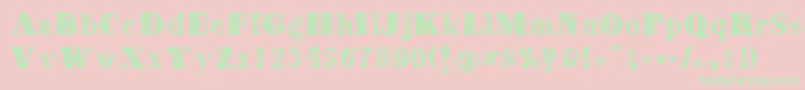 Decorative Font – Green Fonts on Pink Background