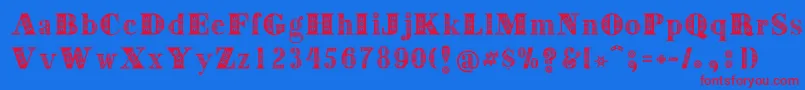 Decorative Font – Red Fonts on Blue Background