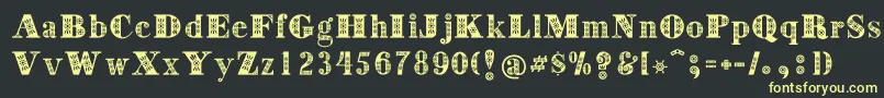 Decorative Font – Yellow Fonts on Black Background