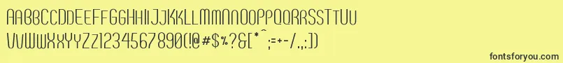 Breve2 Font – Black Fonts on Yellow Background