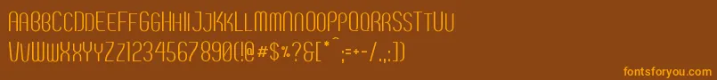 Breve2 Font – Orange Fonts on Brown Background