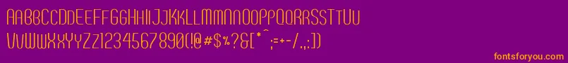 Breve2 Font – Orange Fonts on Purple Background