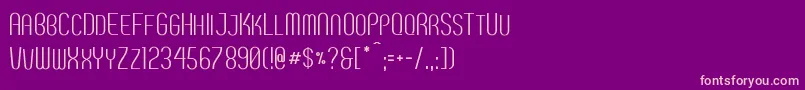Breve2 Font – Pink Fonts on Purple Background