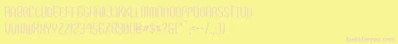 Czcionka Breve2 – różowe czcionki na żółtym tle