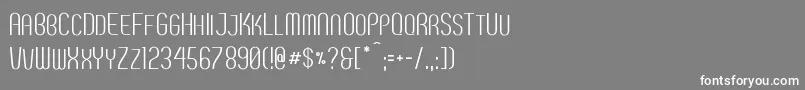 Breve2 Font – White Fonts on Gray Background