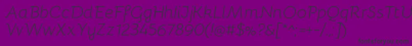 BellotaLightitalic Font – Black Fonts on Purple Background