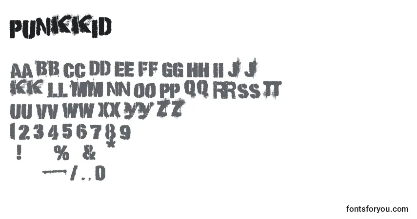 PunkKidフォント–アルファベット、数字、特殊文字