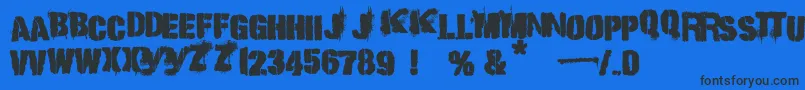 PunkKid-Schriftart – Schwarze Schriften auf blauem Hintergrund