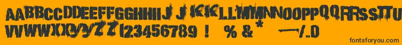 PunkKid Font – Black Fonts on Orange Background