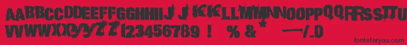 PunkKid Font – Black Fonts on Red Background