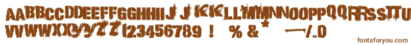 Шрифт PunkKid – коричневые шрифты на белом фоне