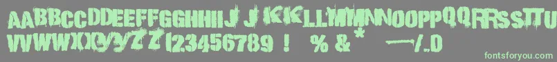 PunkKid Font – Green Fonts on Gray Background