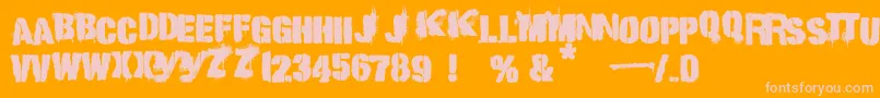 PunkKid Font – Pink Fonts on Orange Background