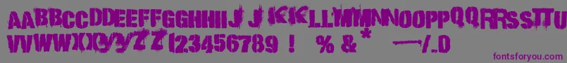 PunkKid-fontti – violetit fontit harmaalla taustalla