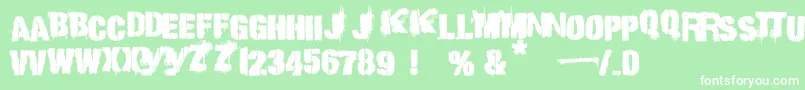 PunkKid Font – White Fonts on Green Background