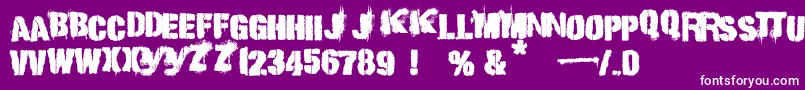 PunkKid Font – White Fonts on Purple Background