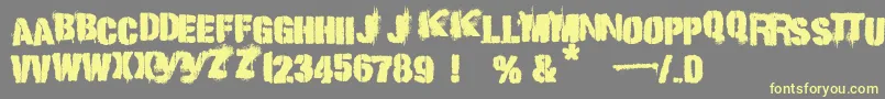 PunkKid Font – Yellow Fonts on Gray Background