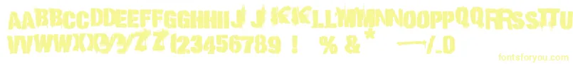 Шрифт PunkKid – жёлтые шрифты
