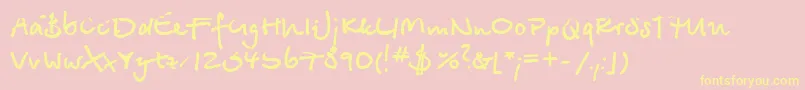 BetinaScriptBold Font – Yellow Fonts on Pink Background