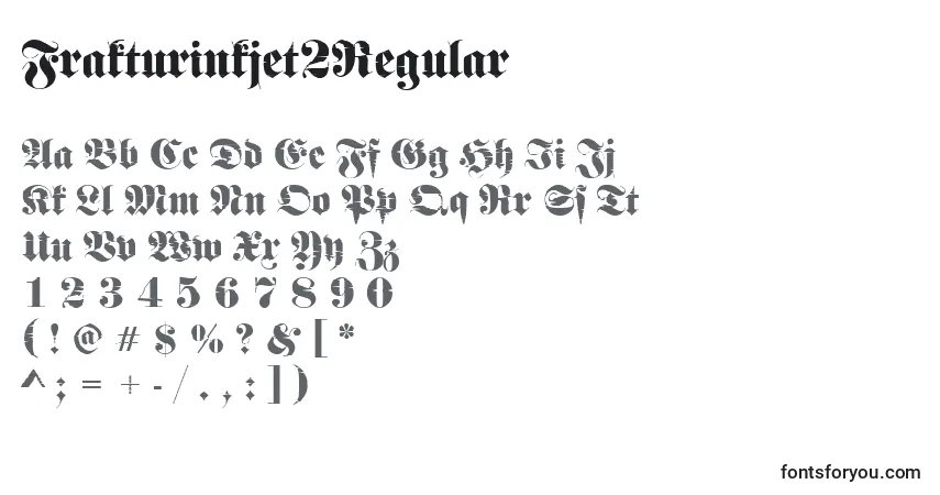 Schriftart Frakturinkjet2Regular – Alphabet, Zahlen, spezielle Symbole