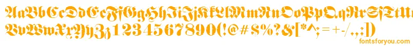 Frakturinkjet2Regular Font – Orange Fonts on White Background