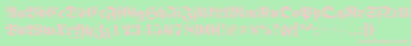 Frakturinkjet2Regular-Schriftart – Rosa Schriften auf grünem Hintergrund