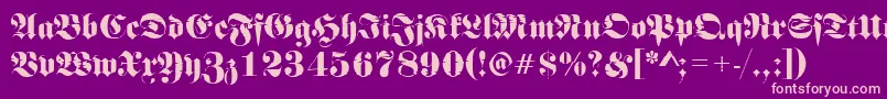 Frakturinkjet2Regular Font – Pink Fonts on Purple Background