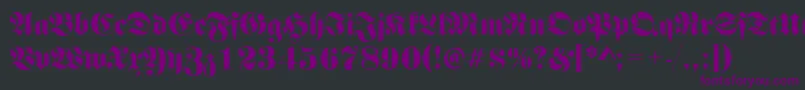 Frakturinkjet2Regular Font – Purple Fonts on Black Background