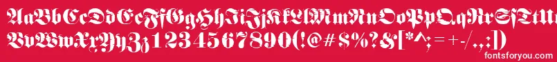 Frakturinkjet2Regular Font – White Fonts on Red Background