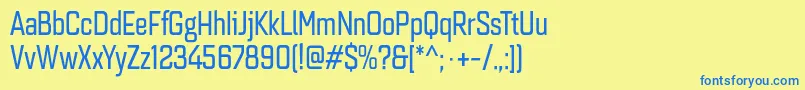 Quarcacondregular Font – Blue Fonts on Yellow Background