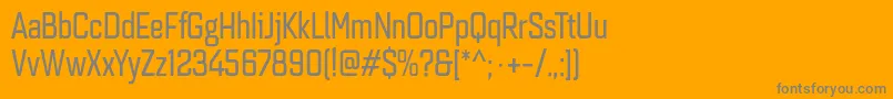 フォントQuarcacondregular – オレンジの背景に灰色の文字