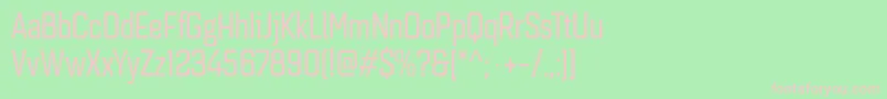Шрифт Quarcacondregular – розовые шрифты на зелёном фоне
