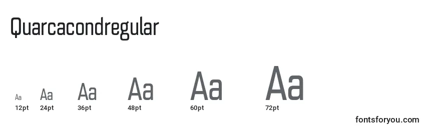 Quarcacondregular Font Sizes
