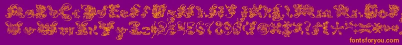 ExtravagantPete3D Font – Orange Fonts on Purple Background