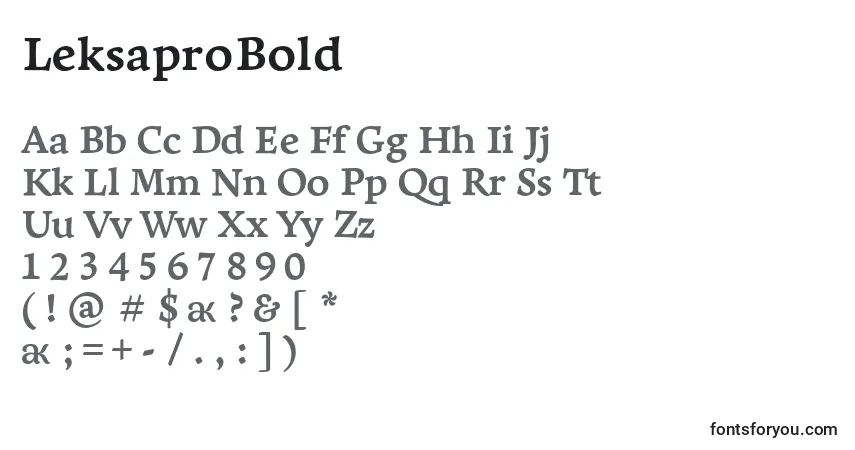 Fuente LeksaproBold - alfabeto, números, caracteres especiales