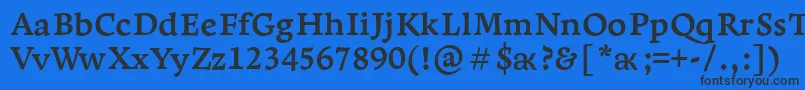 LeksaproBold Font – Black Fonts on Blue Background