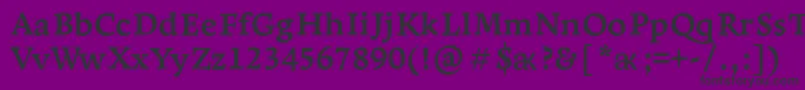 フォントLeksaproBold – 紫の背景に黒い文字