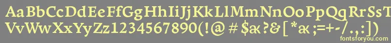 LeksaproBold Font – Yellow Fonts on Gray Background