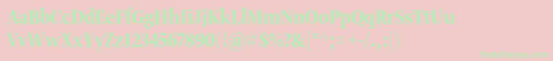Gretadisnarpromed Font – Green Fonts on Pink Background