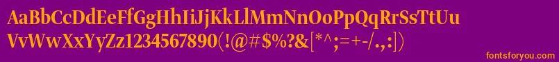Gretadisnarpromed Font – Orange Fonts on Purple Background