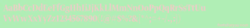 Gretadisnarpromed Font – Pink Fonts on Green Background