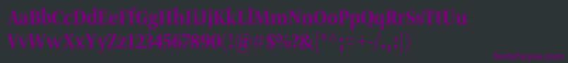 Gretadisnarpromed Font – Purple Fonts on Black Background