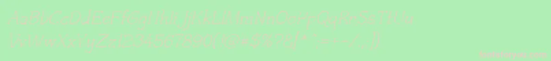 Czaristite Oblique Font – Pink Fonts on Green Background