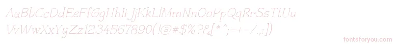 Czaristite Oblique Font – Pink Fonts on White Background