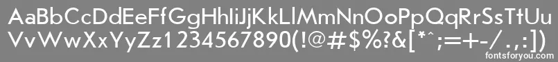 フォントJousspla – 灰色の背景に白い文字