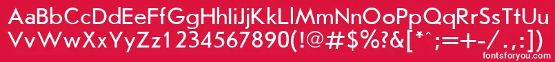 フォントJousspla – 赤い背景に白い文字