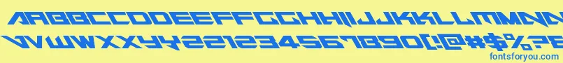 Tarrgetleft Font – Blue Fonts on Yellow Background