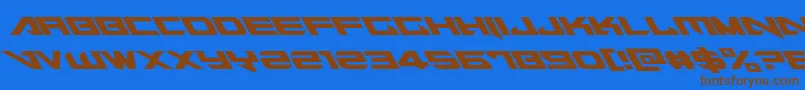Tarrgetleft Font – Brown Fonts on Blue Background
