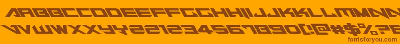 Tarrgetleft Font – Brown Fonts on Orange Background