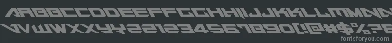 Tarrgetleft Font – Gray Fonts on Black Background